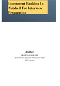 Investment Banking In  Nutshell For Interview  Preparation